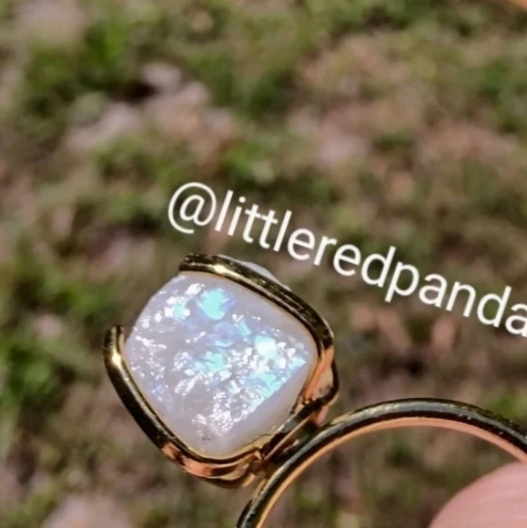 Moonstone genuine raw ring - Picture 3 of 6